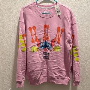 Disney Pink Stitch Ohana Sweatshirt